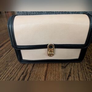 Chic Cream and Black Crossbody Bag